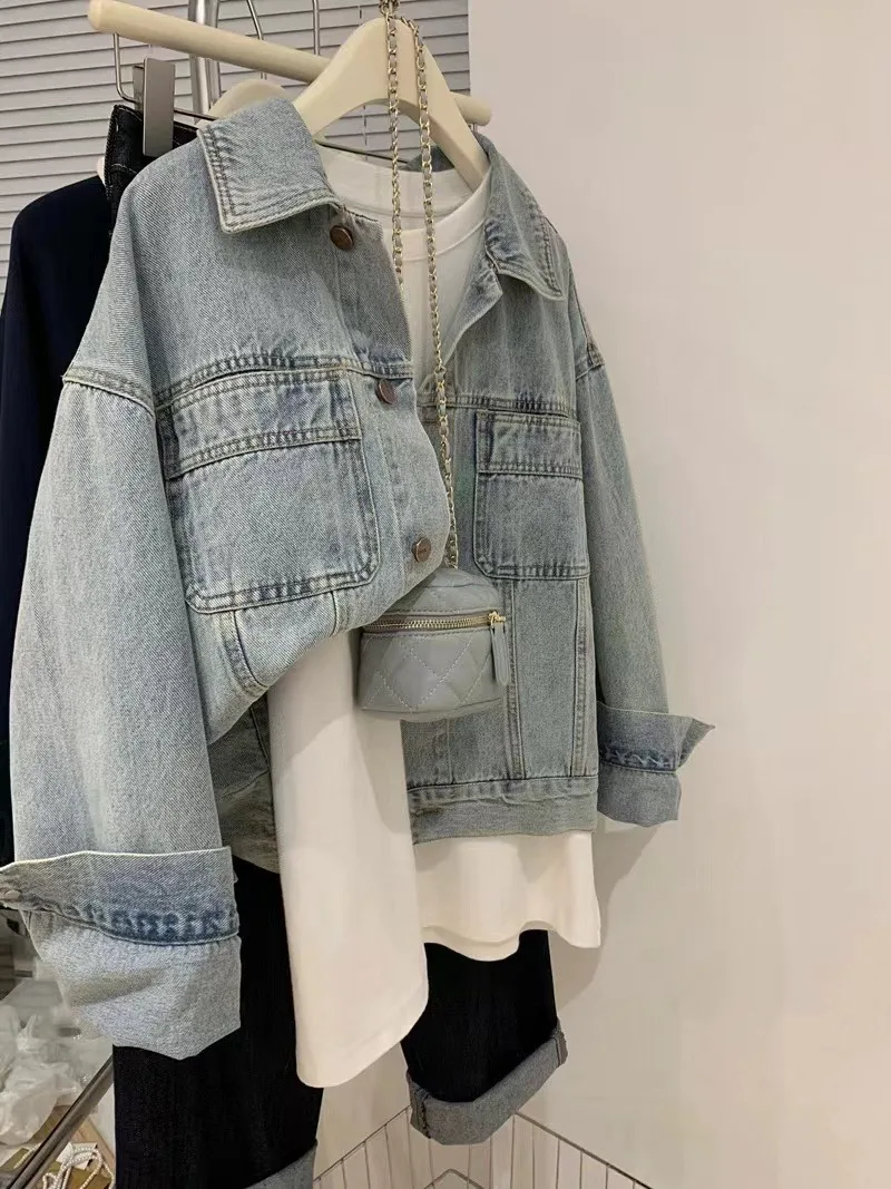 Denim Coat Women Y2k Spring Au - огляд і ціна Embroidery Gothic