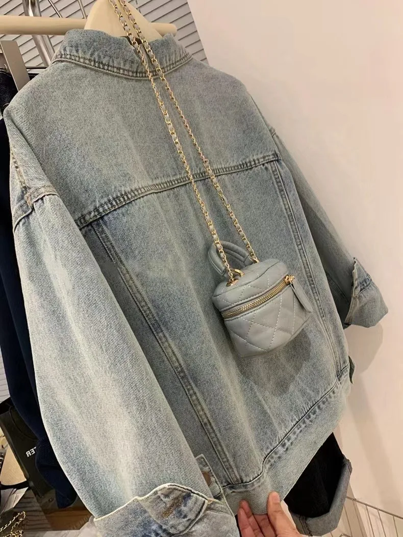 Denim Coat Women Y2k Spring Au - огляд і ціна Embroidery Gothic