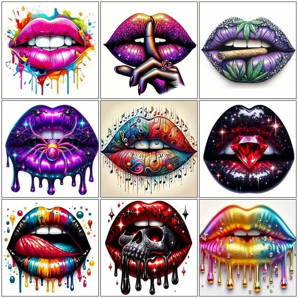 Diamond Painting Mouth Lip Ful - огляд і ціна Embroidery Lips