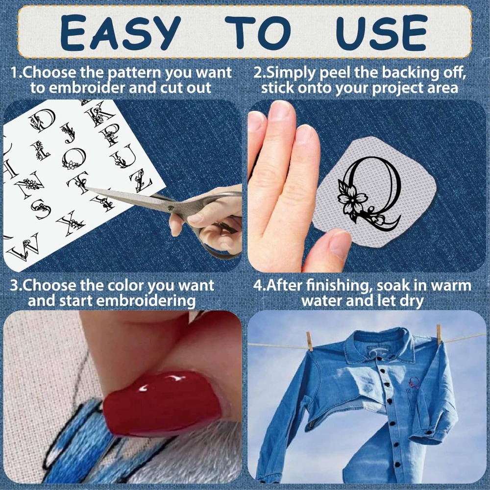 Letter A-Z Water Soluble Embro - огляд і ціна Embroidery Stitches