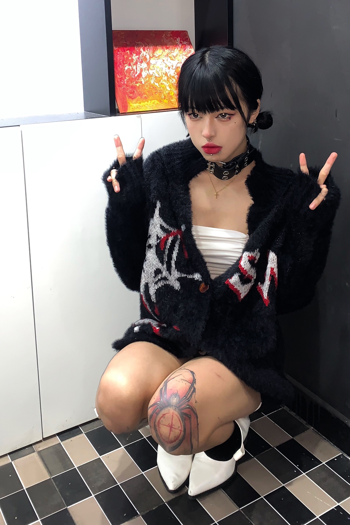 Y2k Fashion Women's Sweater Si - огляд і ціна Embroidery Gothic
