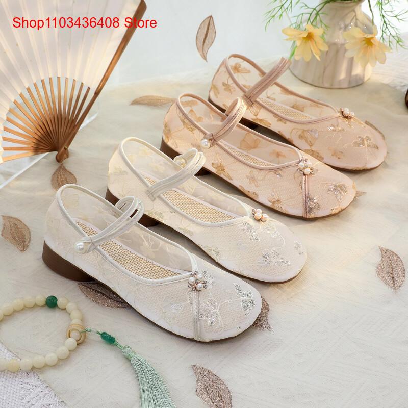 New Mesh Low Heels with Cheong - огляд і ціна Embroidery Shoes