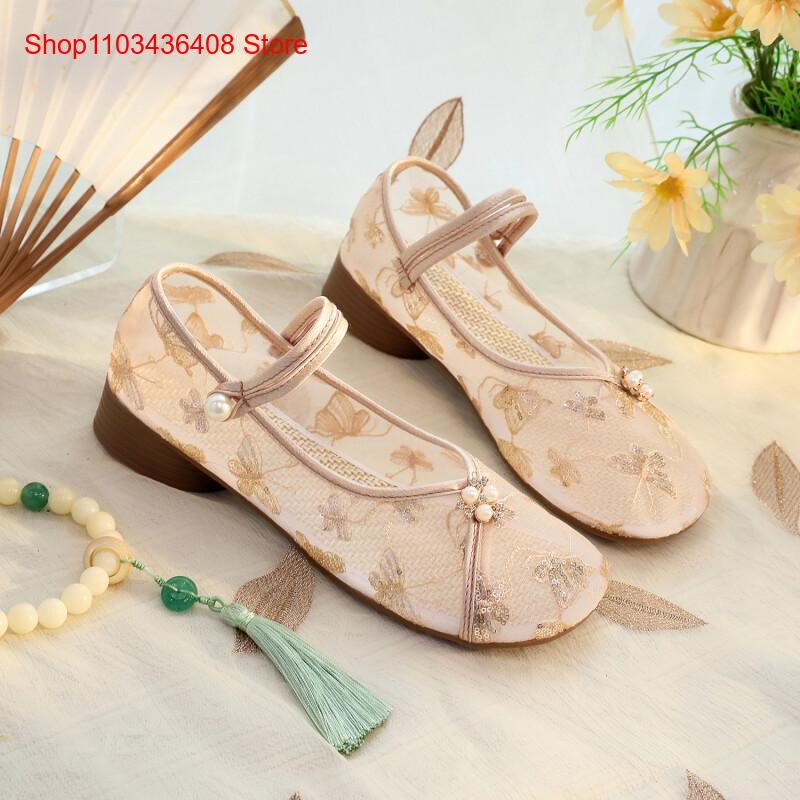 New Mesh Low Heels with Cheong - огляд і ціна Embroidery Shoes