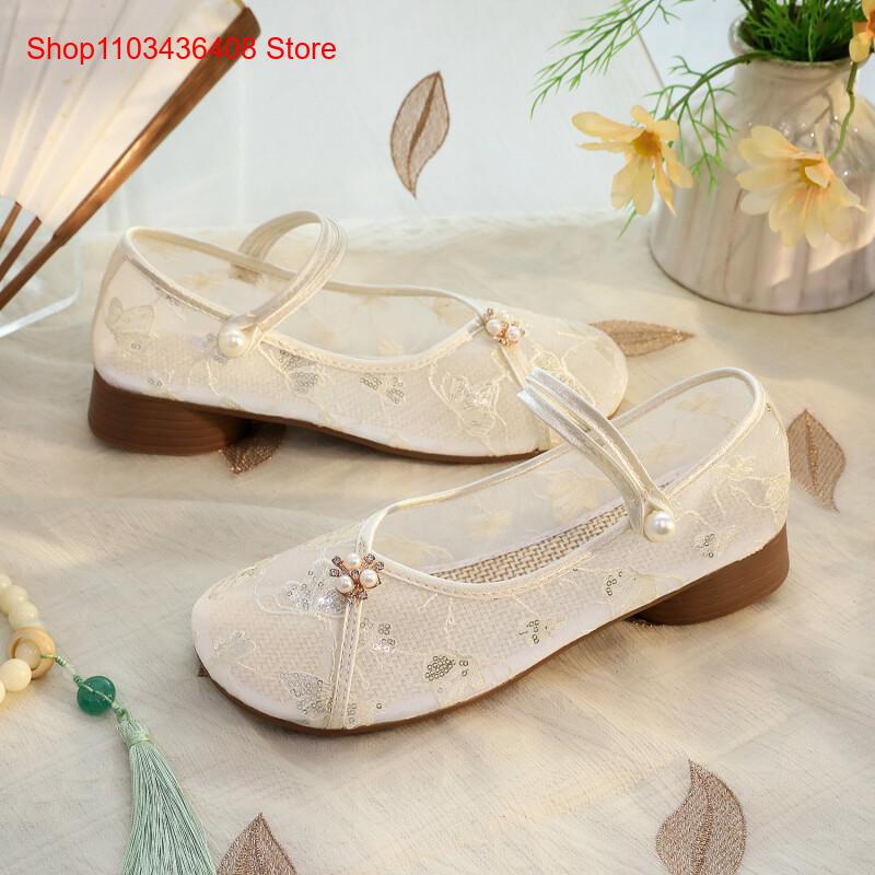 New Mesh Low Heels with Cheong - огляд і ціна Embroidery Shoes