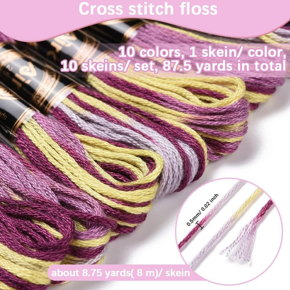 6 Strands Purple Variegated Em - огляд і ціна Embroidery Stitches