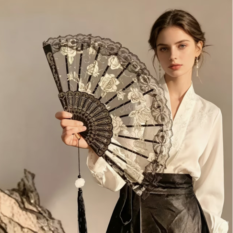 Black Lace Rose Embroidery Han - огляд і ціна Embroidery Gothic