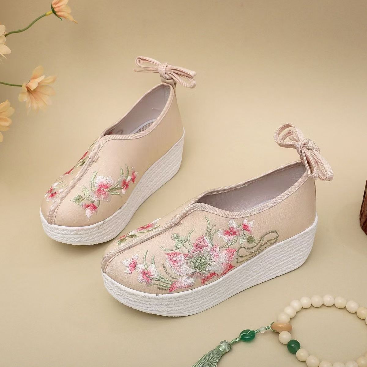 Woman Ethnic Style Wedges Embr - огляд і ціна Embroidery Shoes