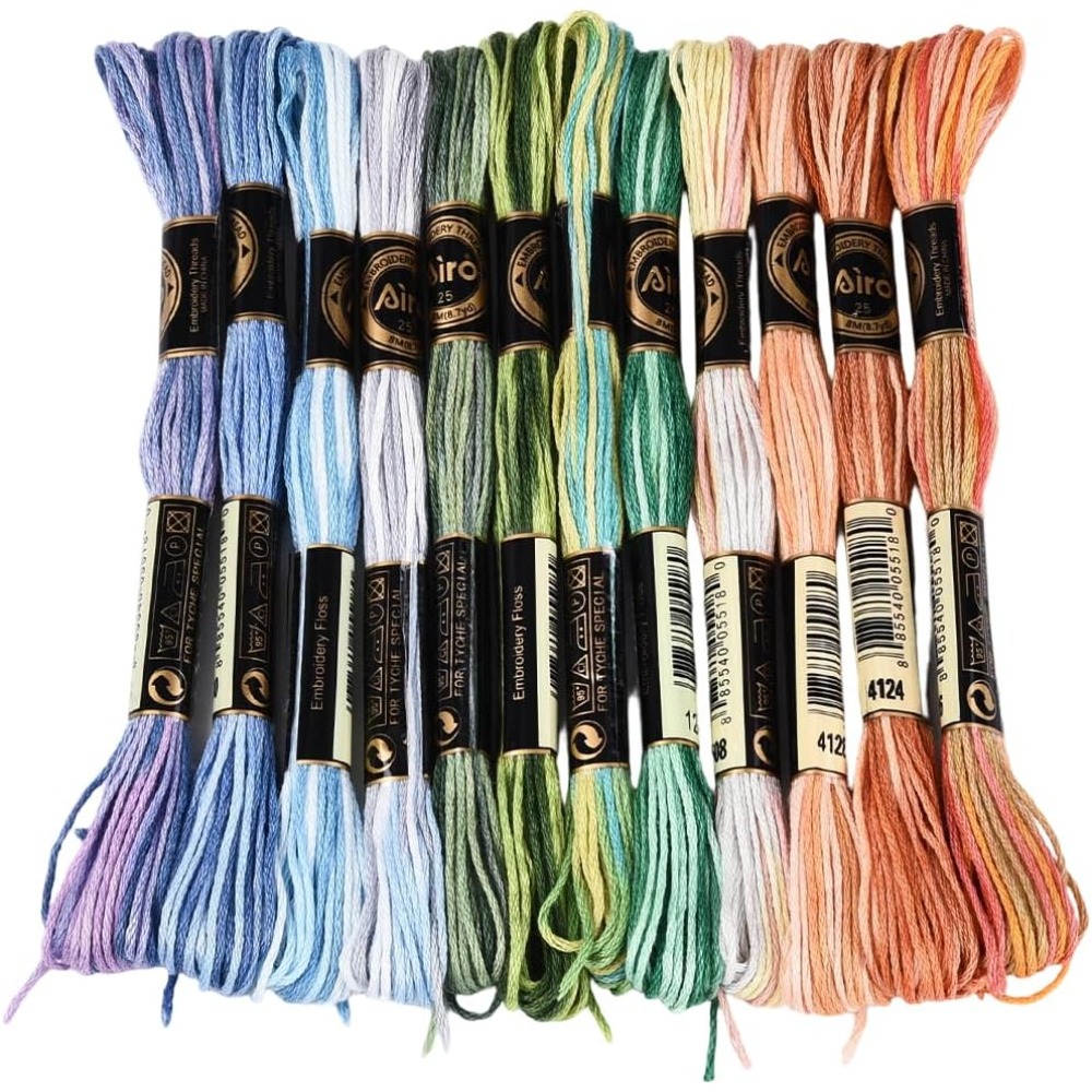 12 Skeins 105 Yards Cross Stit - огляд і ціна Embroidery Stitches