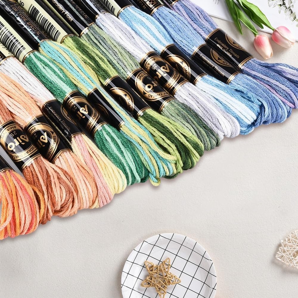 12 Skeins 105 Yards Cross Stit - огляд і ціна Embroidery Stitches