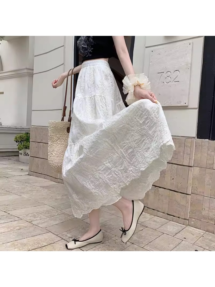 plus Size Women's High Waist A - огляд і ціна Embroidery Skirt