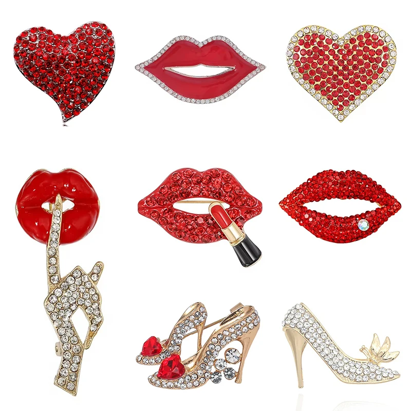 1pc Lips QUEEN Brooch for Wome - огляд і ціна Embroidery Lips