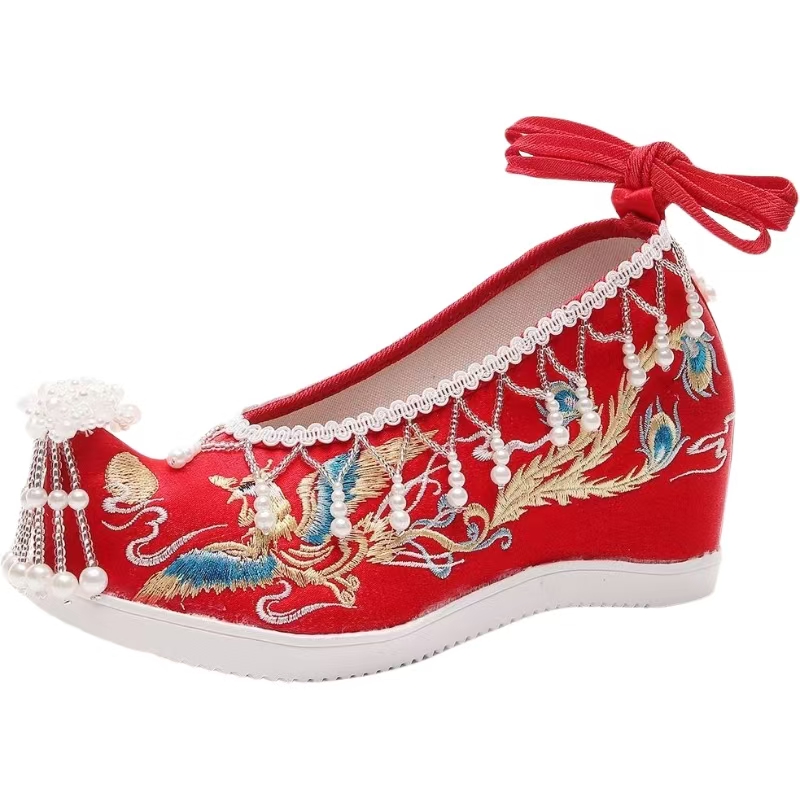Women New Red Embroidered Wedd - огляд і ціна Embroidery Shoes