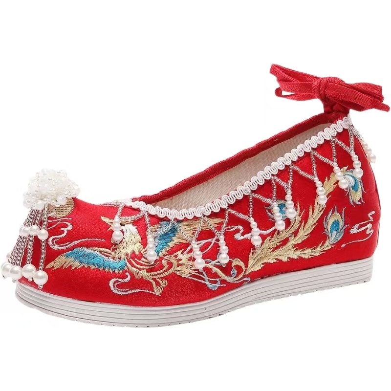 Women New Red Embroidered Wedd - огляд і ціна Embroidery Shoes