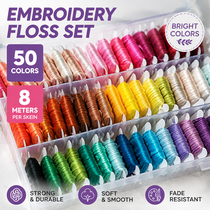 100% Cotton Embroidery Thread  - огляд і ціна Embroidery Stitches